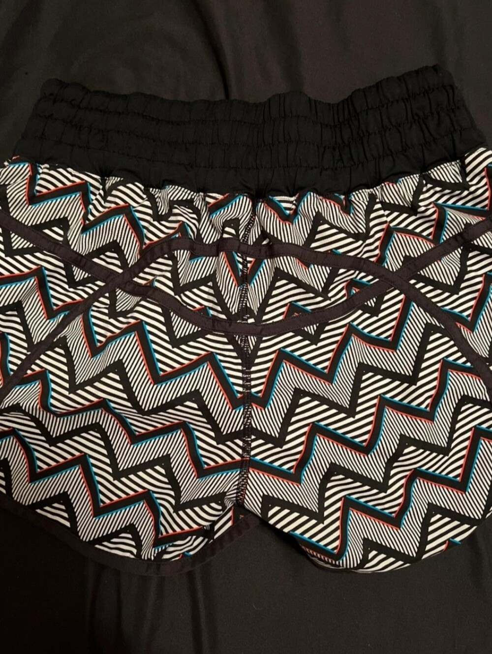 Rare 🦄 Lululemon Tracker Short II 2014 Seawheeze - 3D Chevron Size 6 No Liner